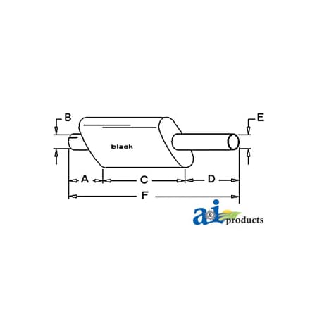 A & I Products Muffler 35" x5" x9" A-70248883